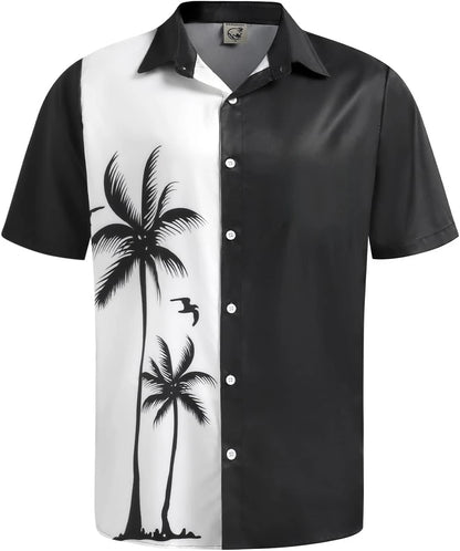 Men's Coconut Tree 3D Print Shirt for Summer - Quick-Drying, Loose Fit, Suitable for Everyday Wear, Perfect for Beach Vacations
