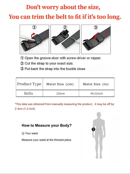 Classic B Print Leather Belt for Men - Adjustable Ratchet Buckle Dress Belt for Suits & Trousers