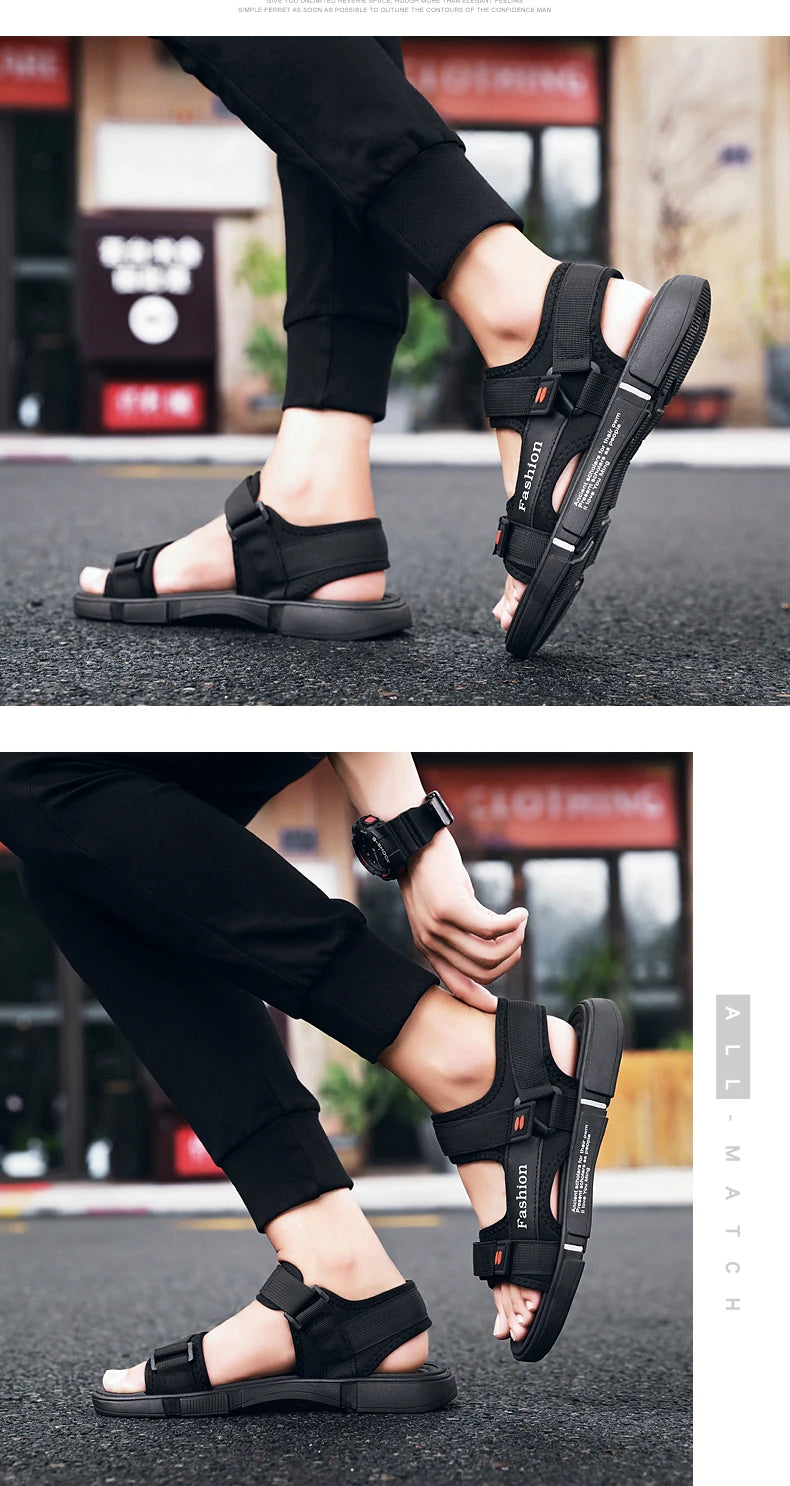 Men Sandals Summer Leisure Beach Holiday Sandals Men Shoes New Outdoor Sneakers Male Retro Comfortable Casual Sandals Men