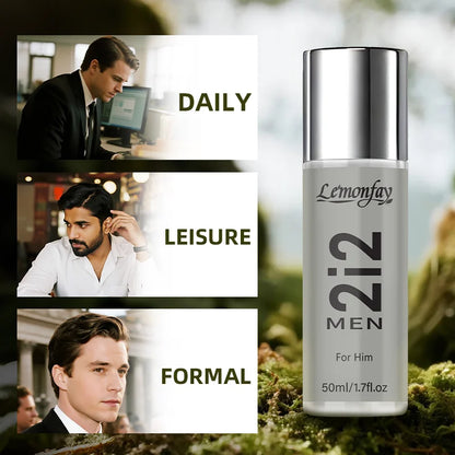 Lemonfay 2i2 Men Eau De Parfum For Him Natural Spray Long Lasting Fragrance 50ml/1.7fl.oz for Dating Daily Use