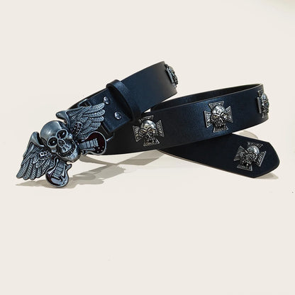 New Rivet Belt Metal Belt Men And Women Punk Hardware Jeans Belt Y2K Belt PU Leather Wide Adjustable Women's Belt Accessories