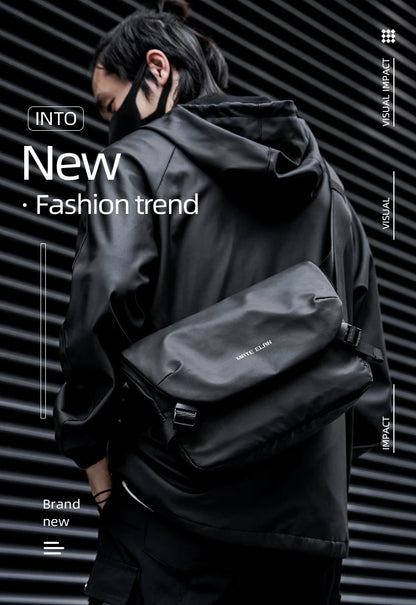 MATE ELAN Minimalism Waterproof Men Crossbody laptop Messenger Bags Simple Casual Male Nylon Travel Shoulder Bag School Bookbag