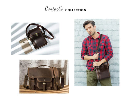 CONTACT'S Genuine Leather Clutch Bags Men Password Retro Wrist Strap Handbag iPad Travel Business Fitness Clutch Wallet