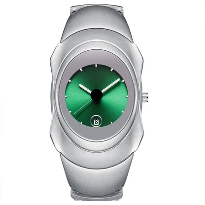 Fashion Quartz Watch Mens Y2k Red Alien Style Green Creative Blade Design Special Fashion Unique Steel Men Watch Personalize AAA Clock