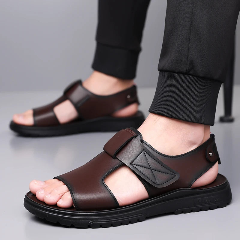 Men's Summer Fashion Sandals Trendy Beach Shoes Thick Bottom Soft Bottom Outdoor Slippers Comfortable Footwear for Men-6189