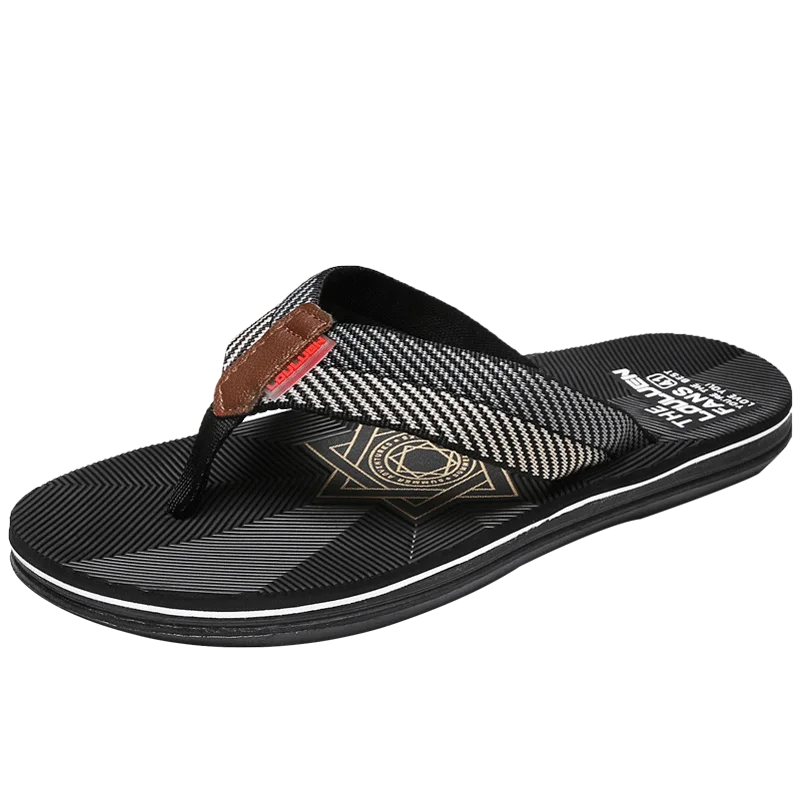 Men's Cotton Slippers Comfortable Breathable Home Footwear Soft Slip On Summer Sandals
