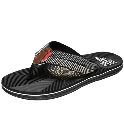 Men's Cotton Slippers Comfortable Breathable Home Footwear Soft Slip On Summer Sandals