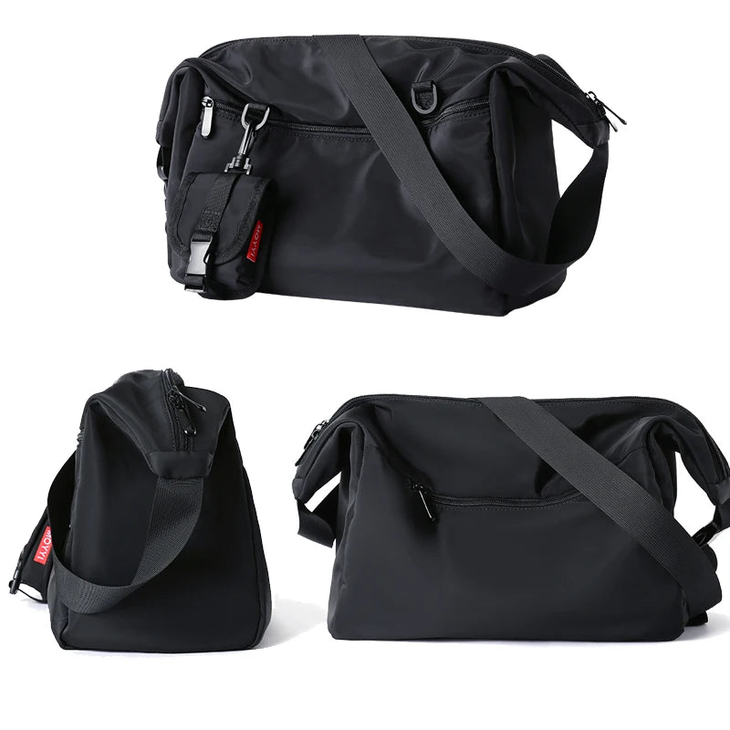 MOYYI INS Korean Style Men Messenger Bags Women Travel Casual Large Hobo Bag Waterproof Nylon Laptop Crossbody Shoulder Bag