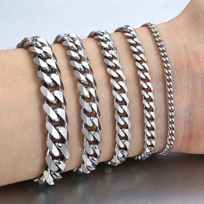 Trendy Chain Bracelet for Men Classic Stainless Steel Jewelry Gift for Men And Women