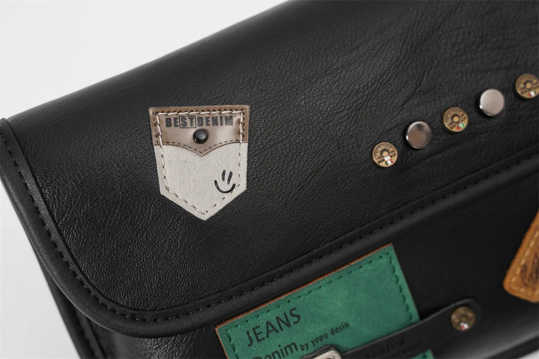Fashion Badge Rivet Crossbody Bag Men Luxury Brand Designer Shoulder Bag Men Satchels Shoulder Messenger Bags Handbags Bolsos