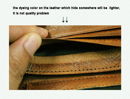 Fashion Vintage Genuine leather Wallet Men short Bifold Money Clips Leather male wallet Purse Coin Bag money Holder WC-007