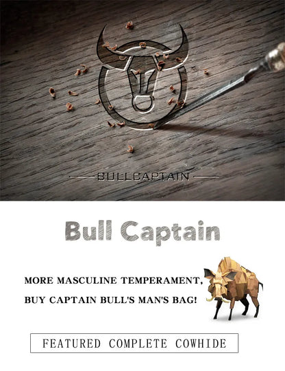 BULLCAPTAIN retro leather men's wallet leather zipper buckle short money wallet card holder coin purse RFID wallet QB06