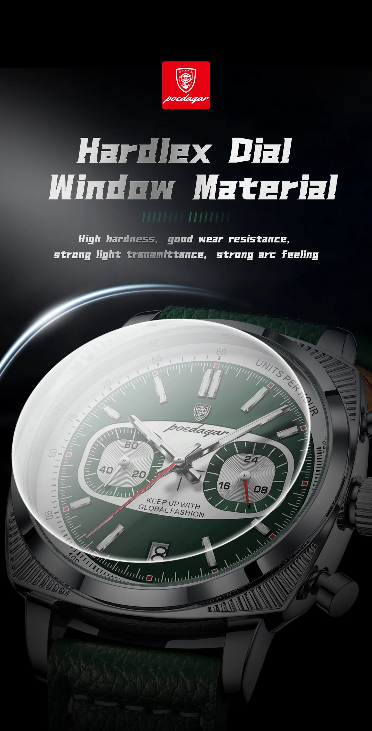 POEDAGAR Original Fashion Men Clock Luminous Waterproof Chronograph Date Watch For Man Luxury Leather Quartz Men's Watches Reloj