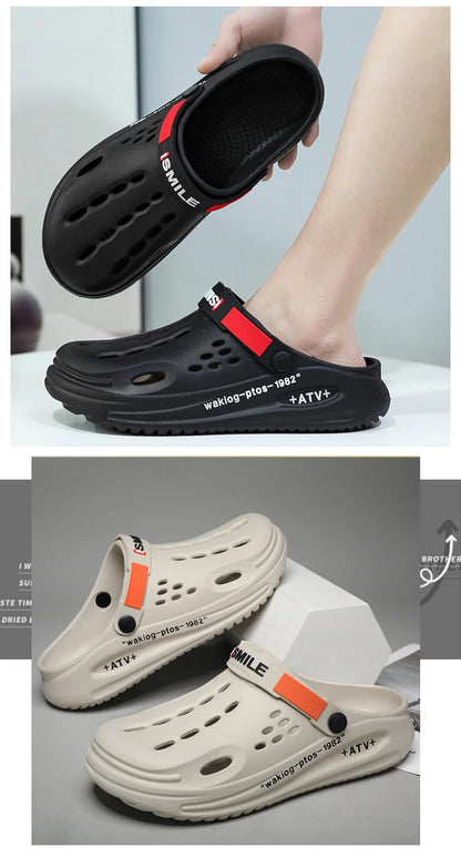 Classic Summer Clogs Men Slippers Breathable Garden Shoes Outdoor Comforty Beach Slippers Home Slippers Antiskid Slippers