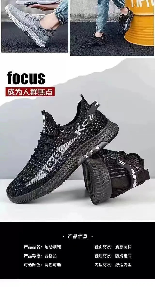 2026 Breathable Air Mesh Sneakers Comfortable Casual Sport Shoes Fashion Men's Woven Shoes for Lightweight Deodorant Outdoors
