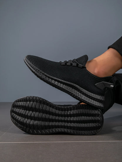 Men's Lightweight Breathable Running Shoes with Lace-Up Design Comfortable All-Day Versatile Fashionable Mesh Upper