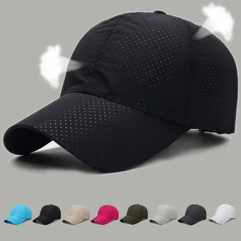 Breathable Baseball Cap Summer Quick Dry Mesh Hat Adjustable Sun Hat For Men Women Outdoor Comfortable Snapback Hat Fashion Caps