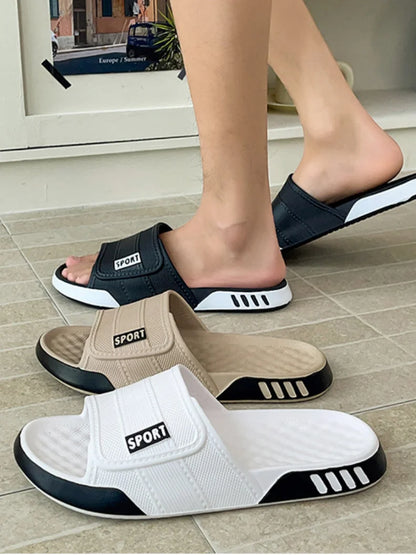 Plus Size Men Sporty EVA Cloud Slides 3.0cm Thick Sole Non Slip Sandals Ultra Soft Cushion Open Toe Summer Gym Beach Pool Slippe