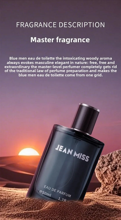 50ml Men's Woody Aquatic Perfume Long Lasting Fresh Masculine Fragrance Spray Eau de Parfum for Daily Casual Dating