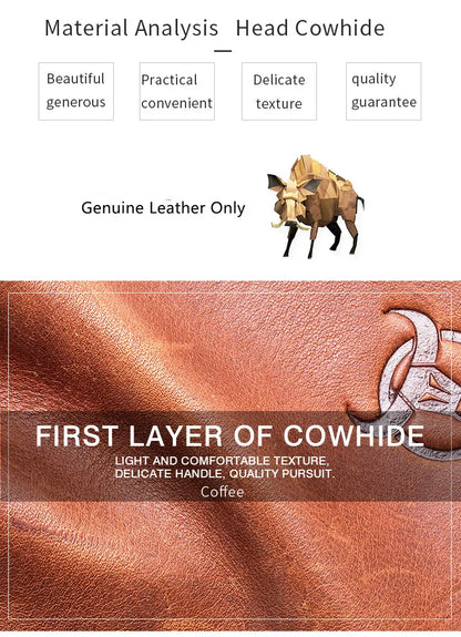 BULLCAPTAIN retro leather men's wallet leather zipper buckle short money wallet card holder coin purse RFID wallet QB06