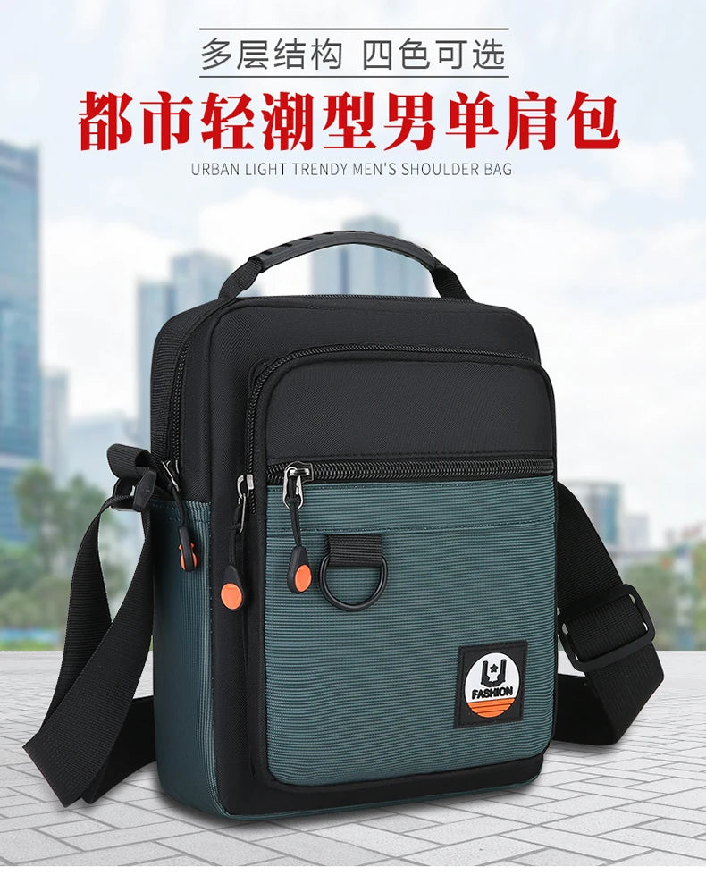 3 Layers Design Men's Small Bag Lightweight Oxford Men's Pouch Crossbody Bags For Man Fashion Casual Men's Handbag ShoulderBag