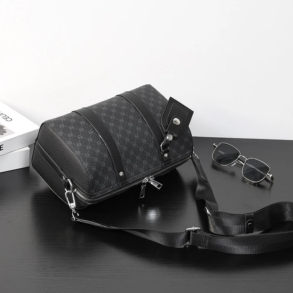 2026 Fashion Pillow Crossbody Bag Men Luxury Brand Men's Crossbody Bags Large Capacity Handbag Plaid Sling Shoulder Bag Male