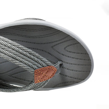 Summer men's slippers made of EVA material are comfortable and non irritating. Outdoor flip flops are of good quality