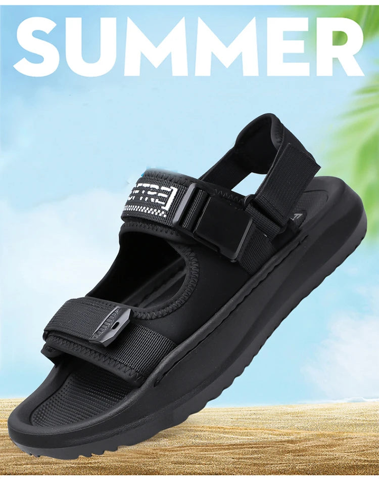 Men's Roman Sandals Summer Outdoor Sports Slip-On Shoes Anti-Slip Breathable Soft Bottom Casual Beach Shoes-WC20258