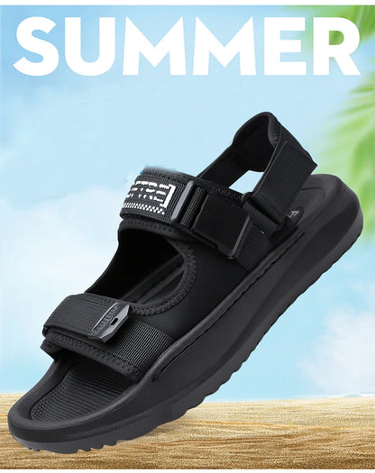 Men's Roman Sandals Summer Outdoor Sports Slip-On Shoes Anti-Slip Breathable Soft Bottom Casual Beach Shoes-WC20258