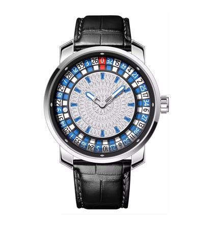 AILANG Fashionable and Noble Red Top Men Mechanical Watch Button Gambling Table Game Roulette Watches Pointer Sapphire Watch