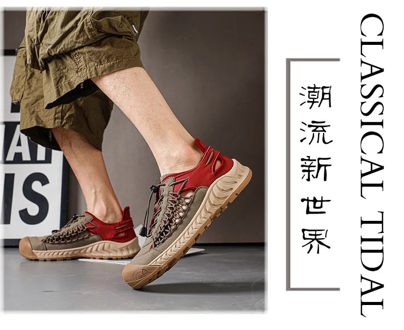 Men's Sandals Summer New Wear-resistant Breathable Simple White Sole Men's Beach Shoes