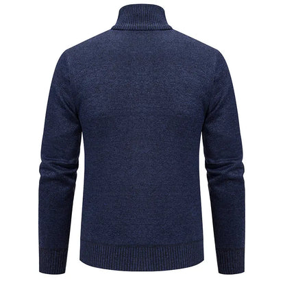 High-quality men's fashionable, cool, versatile, trendy business casual, fleece and thickened cardigan, knitted sweater, men's j