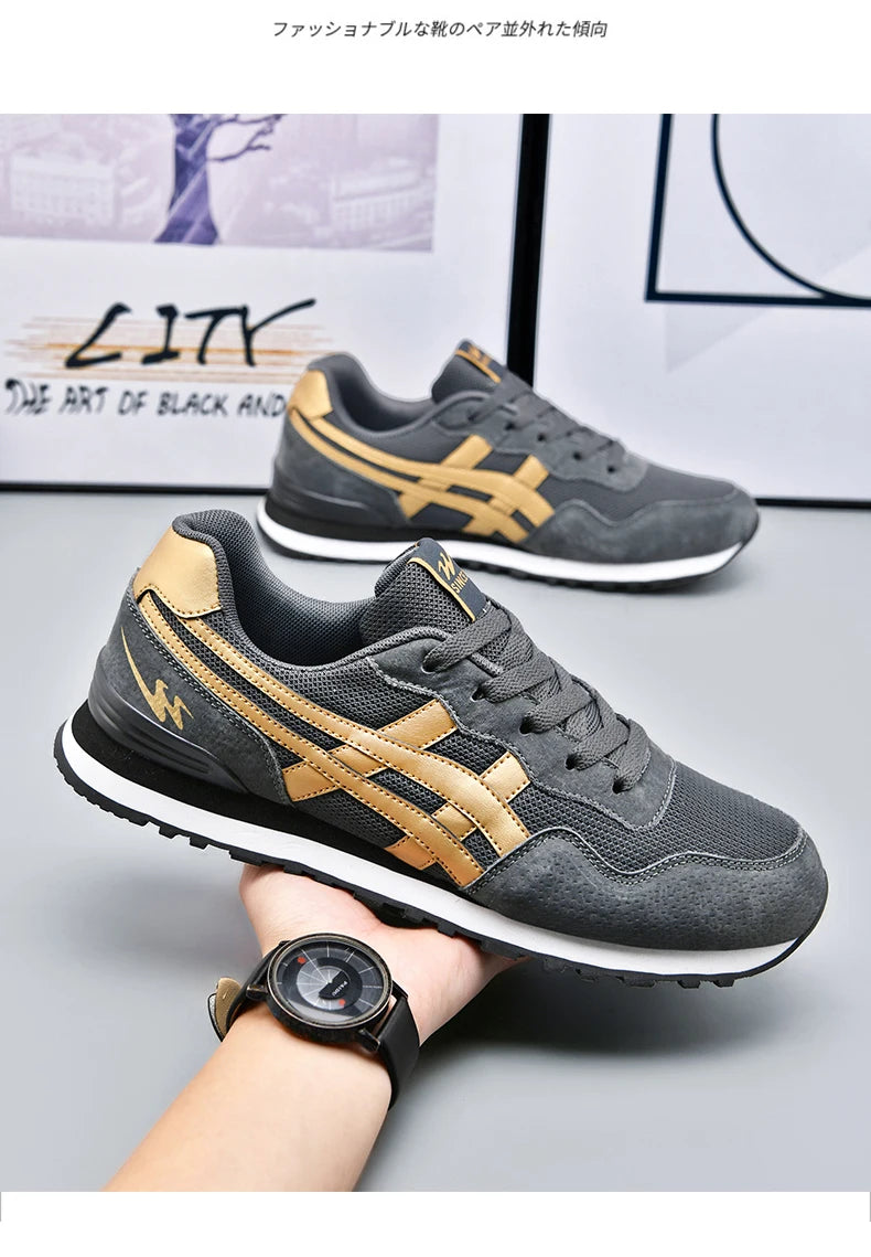 Double Star Training Walking Shoes, Breathable Mesh Sports Shoes, Versatile Fashion Trendy Men's Shoes