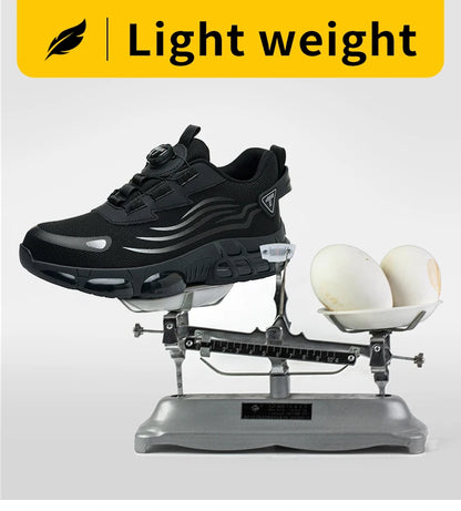 Botones giratorios zapatos de Seguridad masculinos, zapatos de trabajo,  botas de Seguridad Anticoagulantes  Tactical Boots