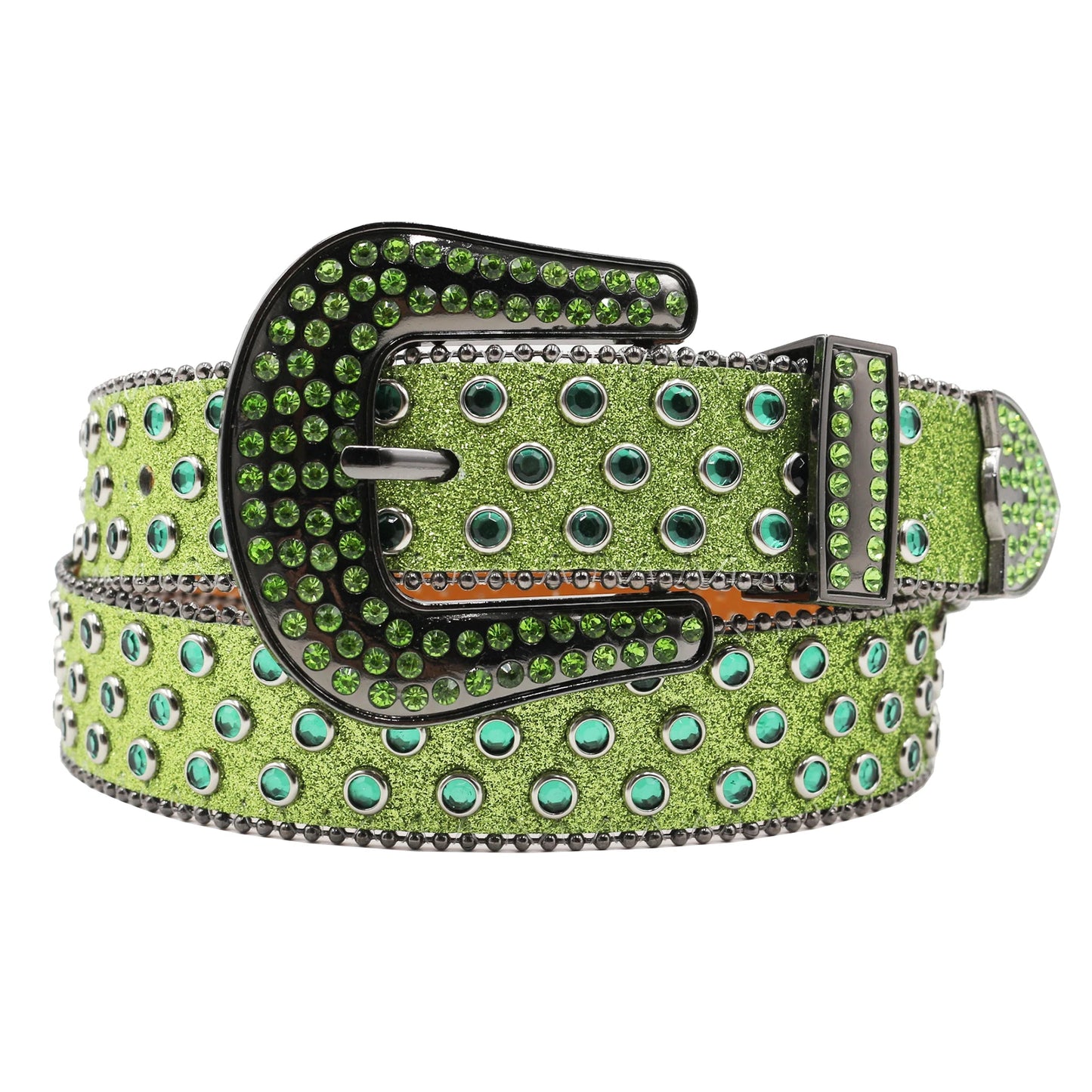 Leopard Women's Jeans Rhinestone Large Size Belt Men's Belt Western Denim Shiny Design Leather HipHop Punk Rock Y2K Style Belt