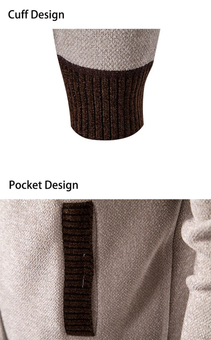 Vintage Men Knitted Sweaters Cadigan Men's Casual Fashion Button Up Cardigans Jackets Autumn Winter Jumper Coat