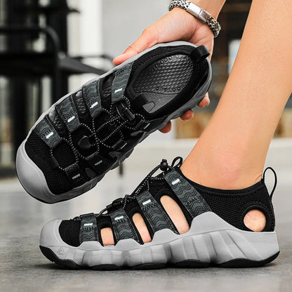 Brand Summer Men's Sandals Fashion Design Beach Men Sandals Outdoor Couple Wading Sandals Non-slip Flat Men Sneakers Size 35-46