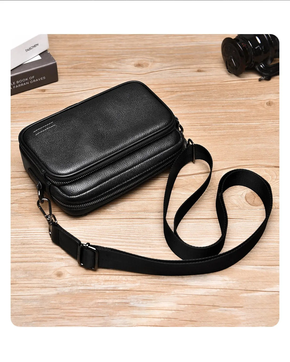 High Quality Real genuine Leather Men Shoulder Bag Natural Cowhide Messenger Bag crossbody bag for 7.9-inch lpad Phone Bag