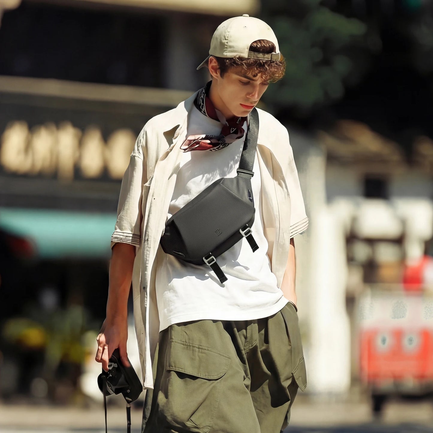 TANGCOOL Waterproof Sling Bag for Men Women Crossbody Fanny Pack Anti Theft Chest Bag For Travel Hiking Cycling