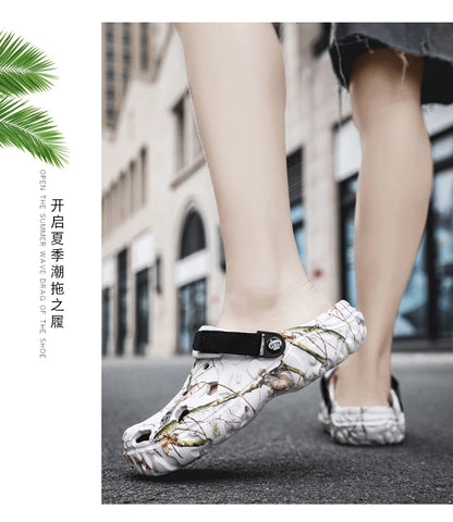 Summer Men's Clogs Sandals Home Garden Shoes Comfortable Men Women Slippers Non-Slip Soft Bottom Flip Flop Sandals Big Size46 47