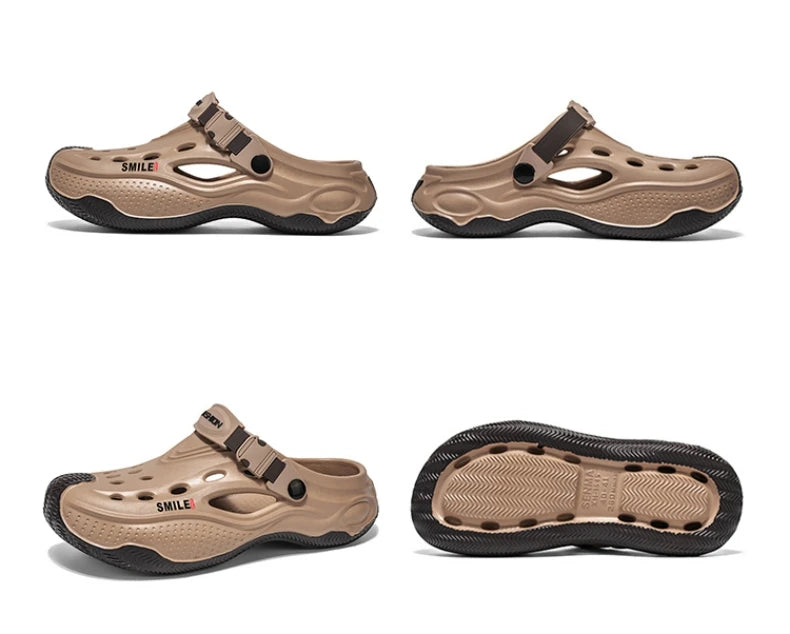 Summer New Design Men's Beach Clogs Outdoor Sandals Comfortable Slippers EVA Slides Men Casual Garden Shoes Male Beach Sandals