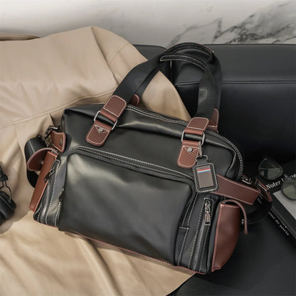 High Quality Handbag Men Business Briefcase Vinatge Fashion Top-Handle Bags For Men Large capacity Travel Laptop Bags Satchels