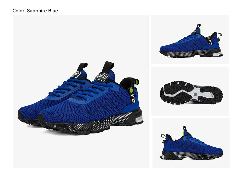 Baasploa Men Running Shoes Lightweight Breathable Jogging Sport Shoes Male Lace-up Fashion Comfort Casual Sneakers Non-slip