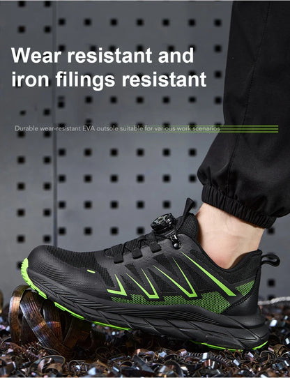Fashion Safety Shoes Men Steel Toe Work Shoes Anti-smash Anti-puncture protection Construction Functional Shoes Men Work Boots