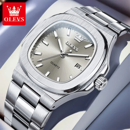 OLEVS 3696 Quartz Watch For Men Luxury Calendar Waterproof Business Men's Wristwatch Luminous Big Dial Fashion Simple Man Watch
