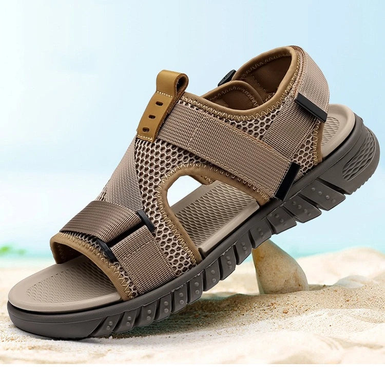 Men's 2026 New Summer Water Shoes Slip-On Breathable Mesh Quick-Dry Anti-Slip Driving Beach Outdoor Sports Sandals