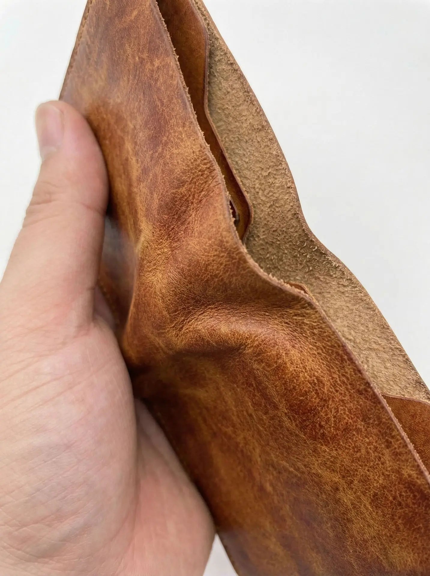 Vintage Genuine Leather Men Wallet High Quality Card Holder Large Capacity Durable Male Money Clips