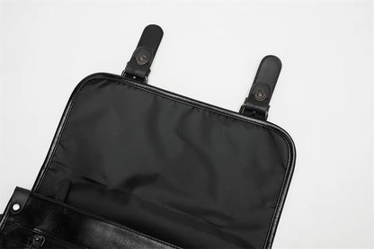 Retro Messenger Bag Men Crossbody Bags Luxury PU Leather Shoulder Messenger Bag for Men Fashion Flap Large Capacity Satchles