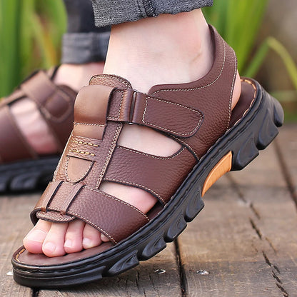 Men's Casual Outdoor Sandals with Adjustable Straps and Non-Slip Sole for Summer Beach Walks, Hiking Trails, and Daily Wear, Per