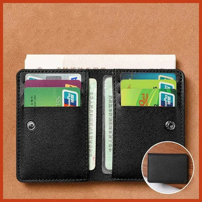 Men's small artificial leather wallet, simple women's wallet, stylish ultra-thin credit card wallet, coin wallet